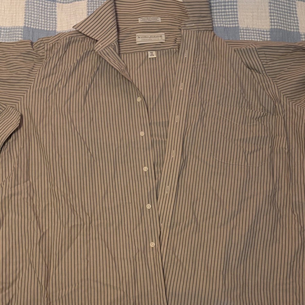 Men's Striped Button-Down Shirt
